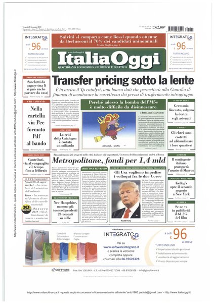 Italia oggi : quotidiano di economia finanza e politica